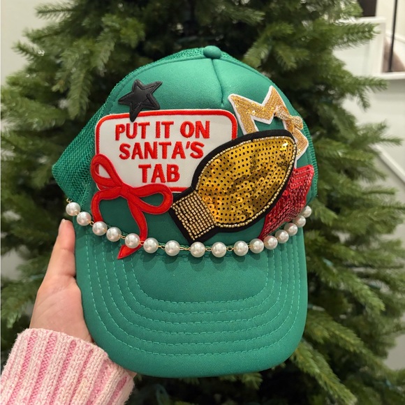 Accessories - Christmas Trucker Hat with Patches - NWOT